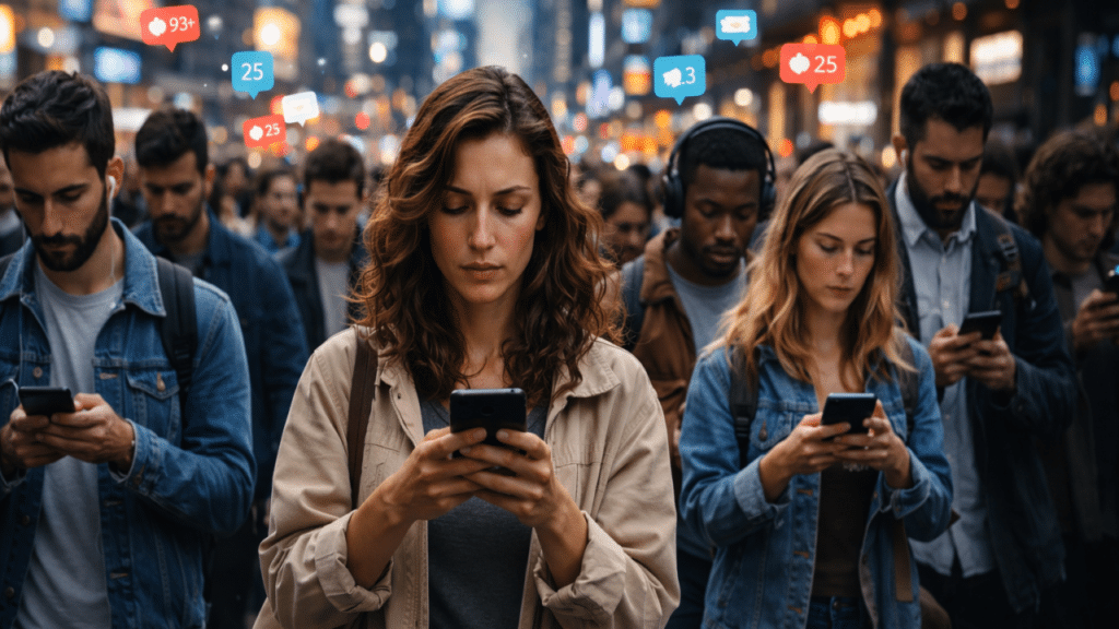 pessoas conectadas em rede social